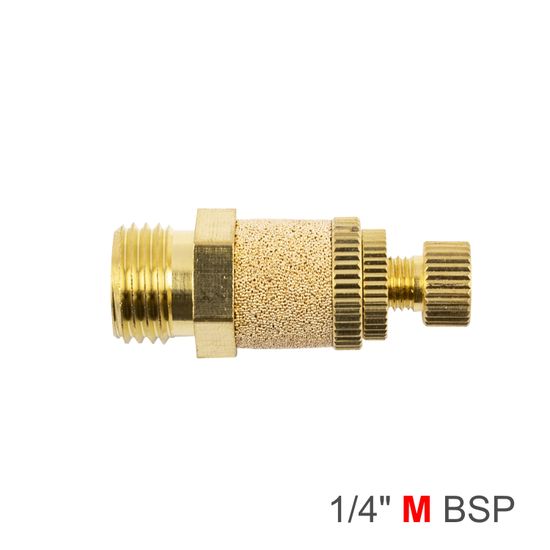 AIRCRAFT Flow Control Silencer Brass 1/4' M
